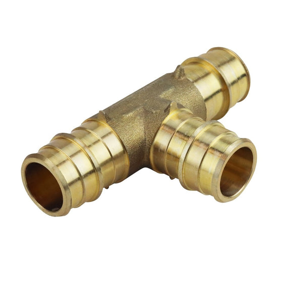 Apollo Valves EPXT34 PEX-A Barb Tee, Brass, 3/4 Inch