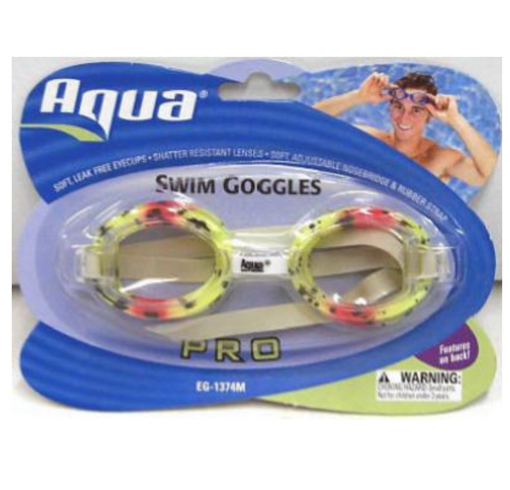 Aqua AQG16462A Newt Youth Aquatic Sure Fit Goggles, Assorted Colors