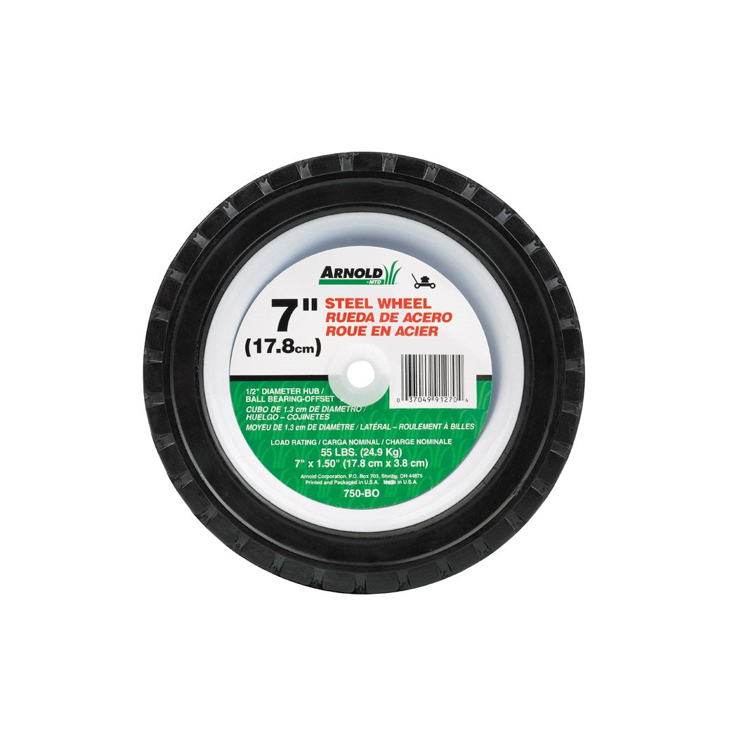 Arnold 490-321-0001 Lawn Mower Replacement Wheel, 1.5 inch W X 7 inch D
