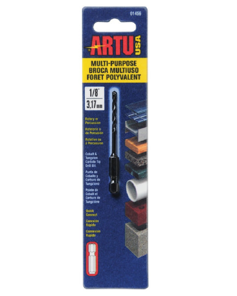Artu Usa 01456 Multi-Purpose Quick Connect Drill Bit, 1/8 Inch