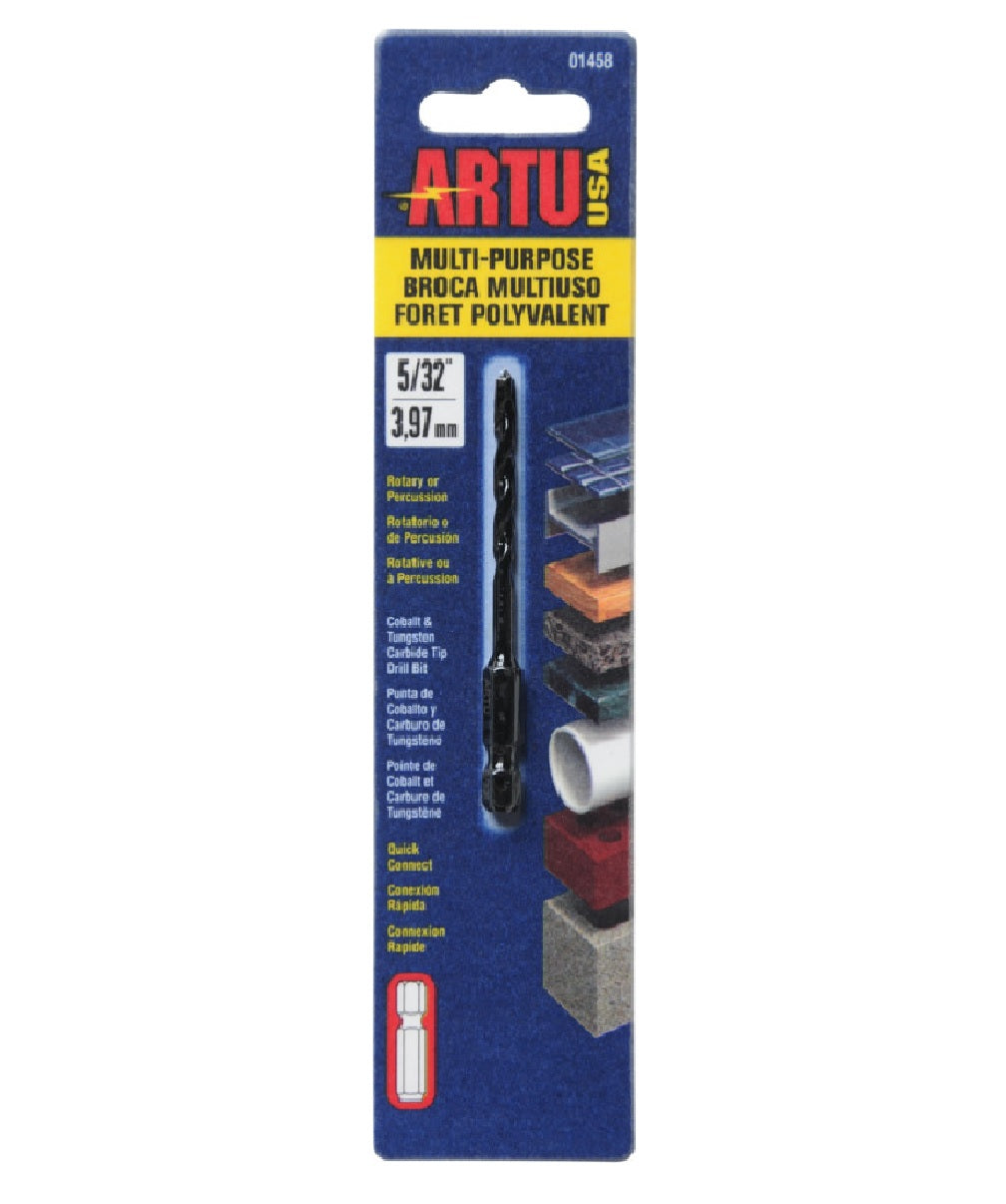 Artu Usa 01458 Multi-Purpose Quick Connect Drill Bit, 5/32 Inch