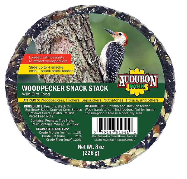 Audubon Park 13141 Woodpecker Snack Stack Wild Bird Food, 8 Oz