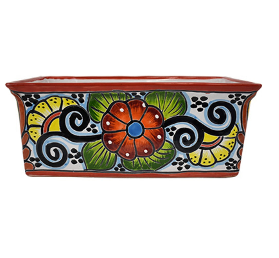 Avera APG019045 Ceramic Talavera Planter, Assorted Color