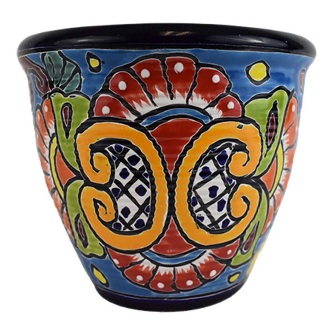 Avera APG119065 Talavera Banded Aro Planter, 6 inch