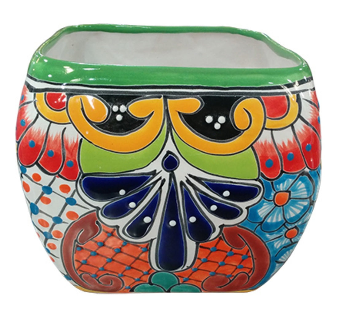 Avera APG401050 Talavera Bubble Planter, Ceramic, Multicolored, 5 inch