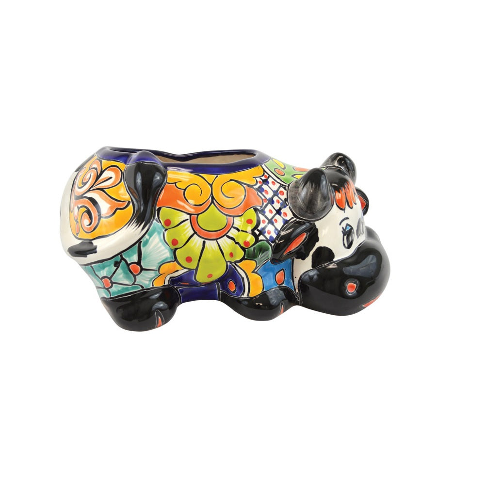 Avera APG434060 Talavera Cow Planter, Multicolored