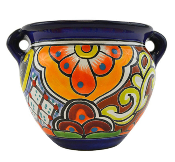 Avera APG023060 Talavera Michoacana Planter, Multicolored, Ceramic, 6 inch