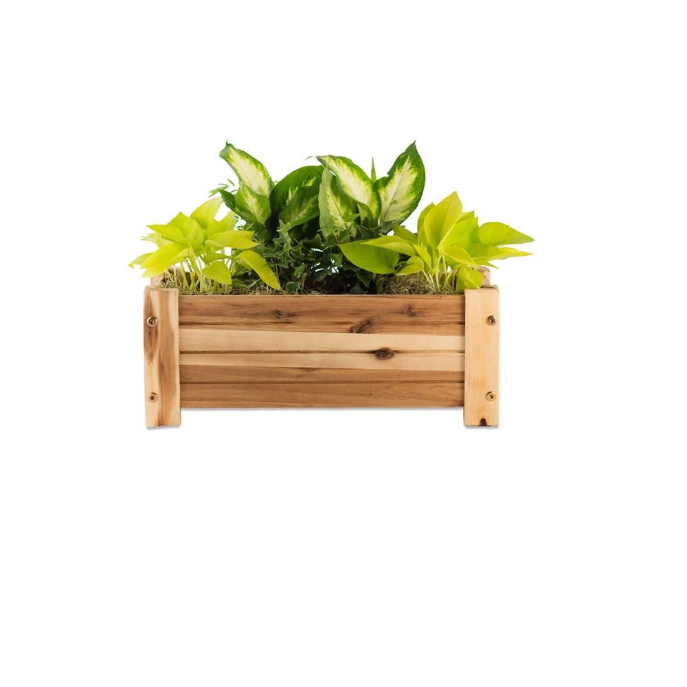 Avera AWP413190KD Rectangular Planter, 19 Inch, Natural