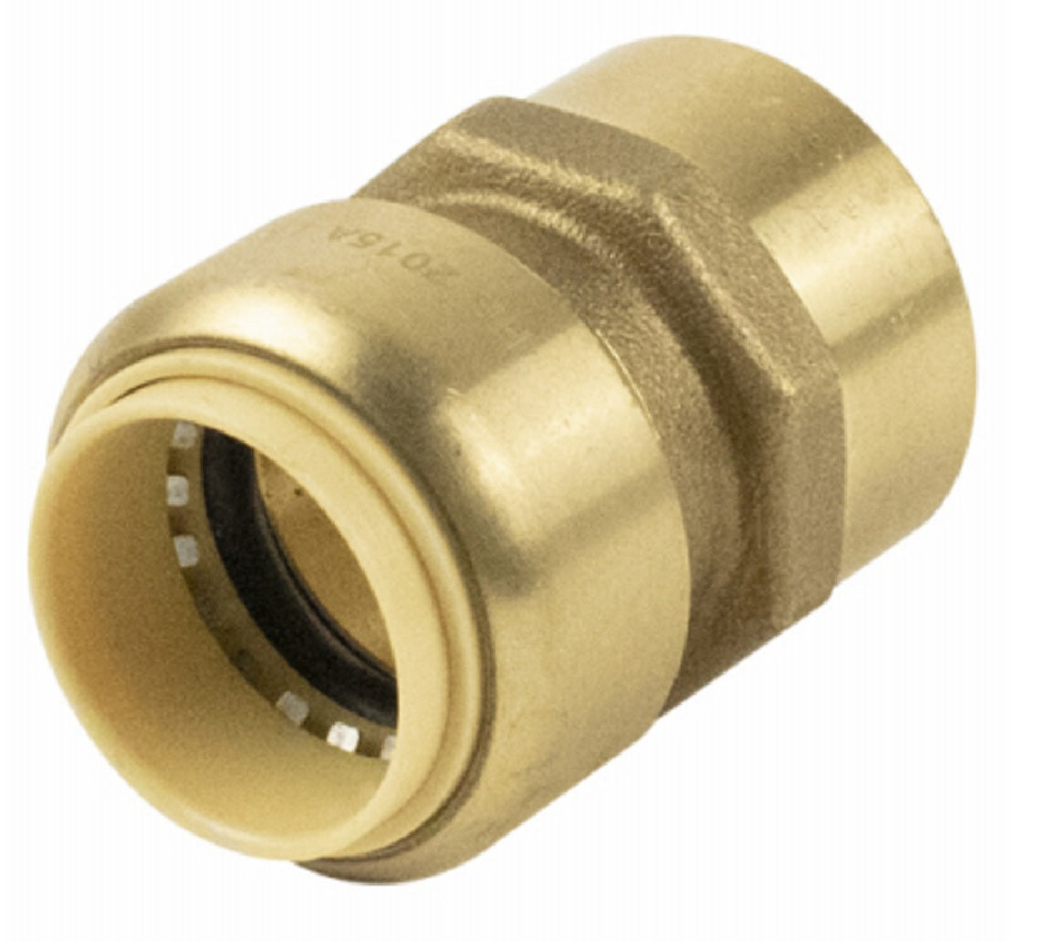 B & K 6630-204 Brass Female Push Adapter, 3/4 Inch