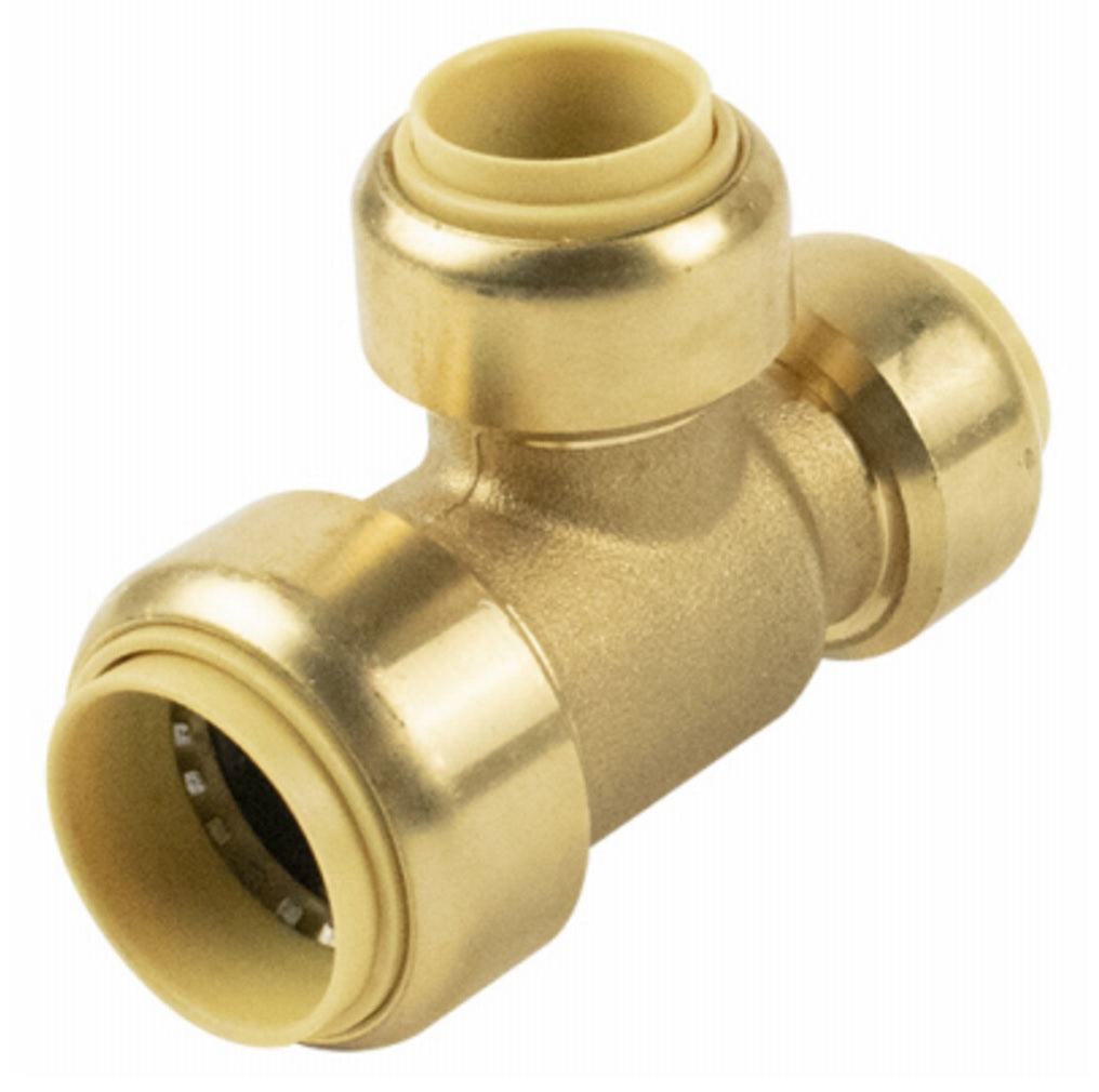 B & K 6632-443 Brass Push On Tee, 3/4 Inch