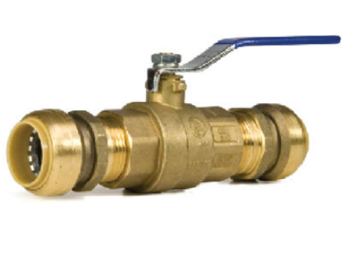 B & K 1107-063 Push On Ball Valve, 1/2 Inch