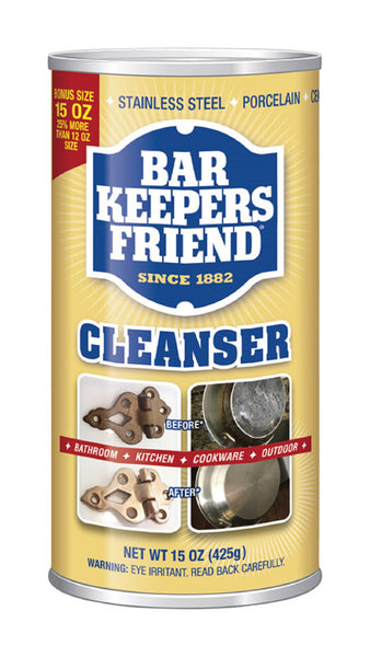 Bar Keepers Friend 11584 Stainless Steel Cleaner & Polish,15 Oz