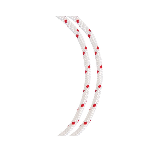 Baron 52804 Diamond Braid Rope, 1/4 Inch x 50 Feet, White/Red