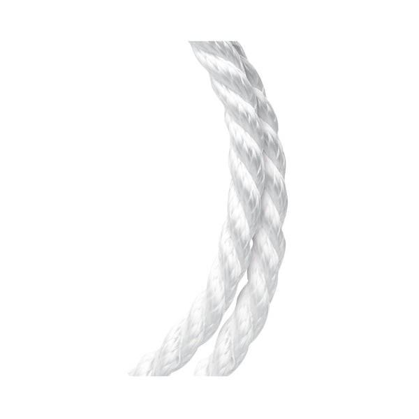 Baron 54602 Solid Braided Nylon Rope, White, 3/16 Inch x 1000 Feet