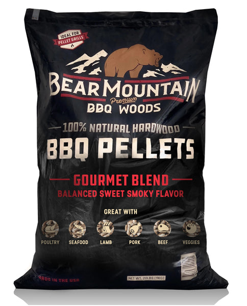 Bear Mountain BBQ FK99 Gourmet BBQ Hardwood Pellets, 20 LB