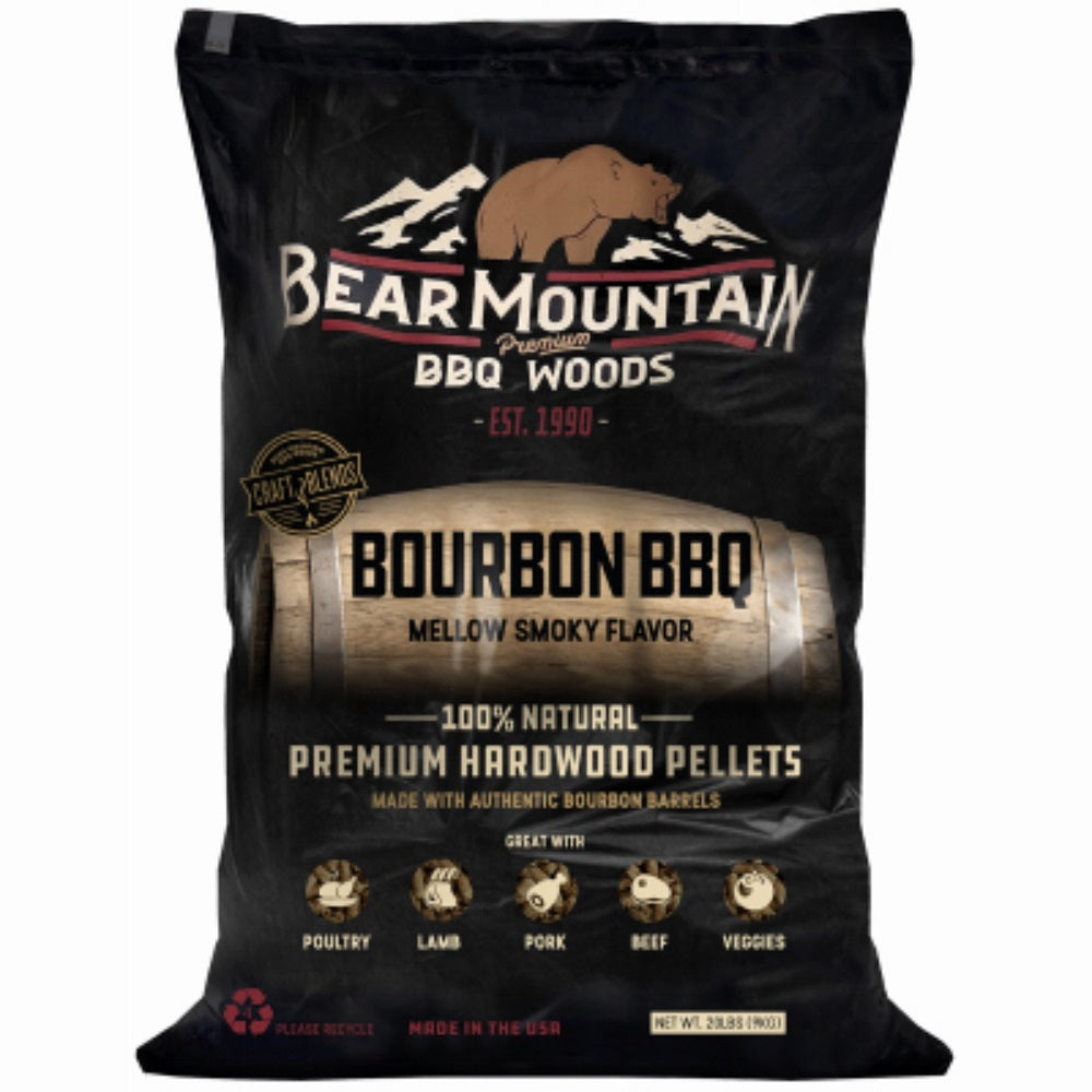 Bear Mountain FK88 BBQ Hardwood Pellets, Bourbon Craft, 20 Lbs