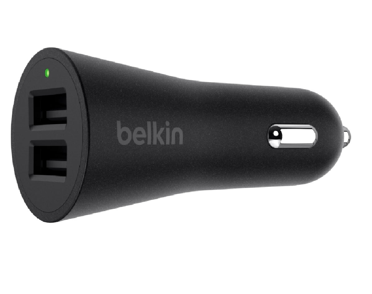 Belkin BKNF8M930BTB Boost Up 2 Port Car Charger, Black