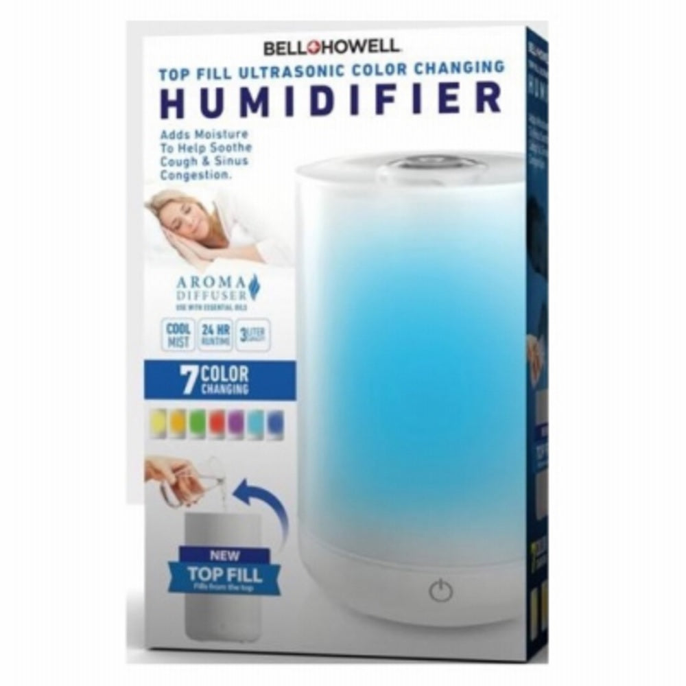 Bell + Howell 7105 Top Fill Cool Mist Ultrasonic Color Changing Humidifier