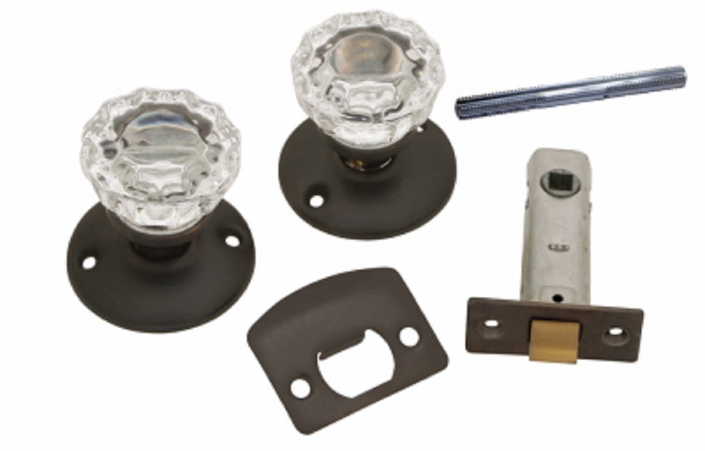 Belwith 1148-VB Passage Door Knob Latch Set, Glass Knobs