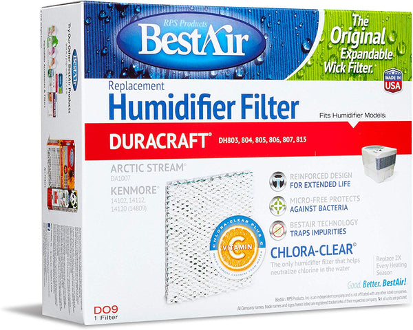BestAir D09 Extended Life Wick Filter for Duracraft Humidifiers