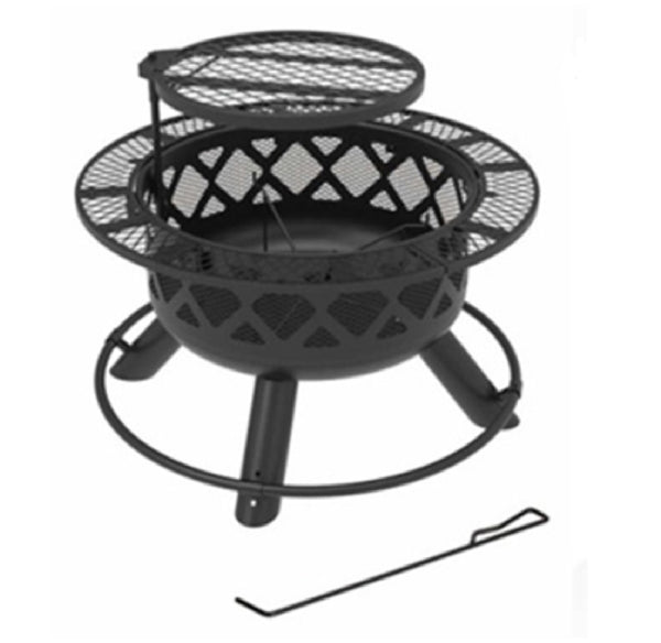 Big Horn SRFP9624 Ranch Fire Pit with Deep Bowl, 24 Inch