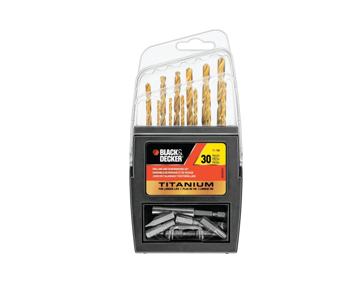 Black+Decker 71-798 Screwdriver Set, 30-Piece, Titanium