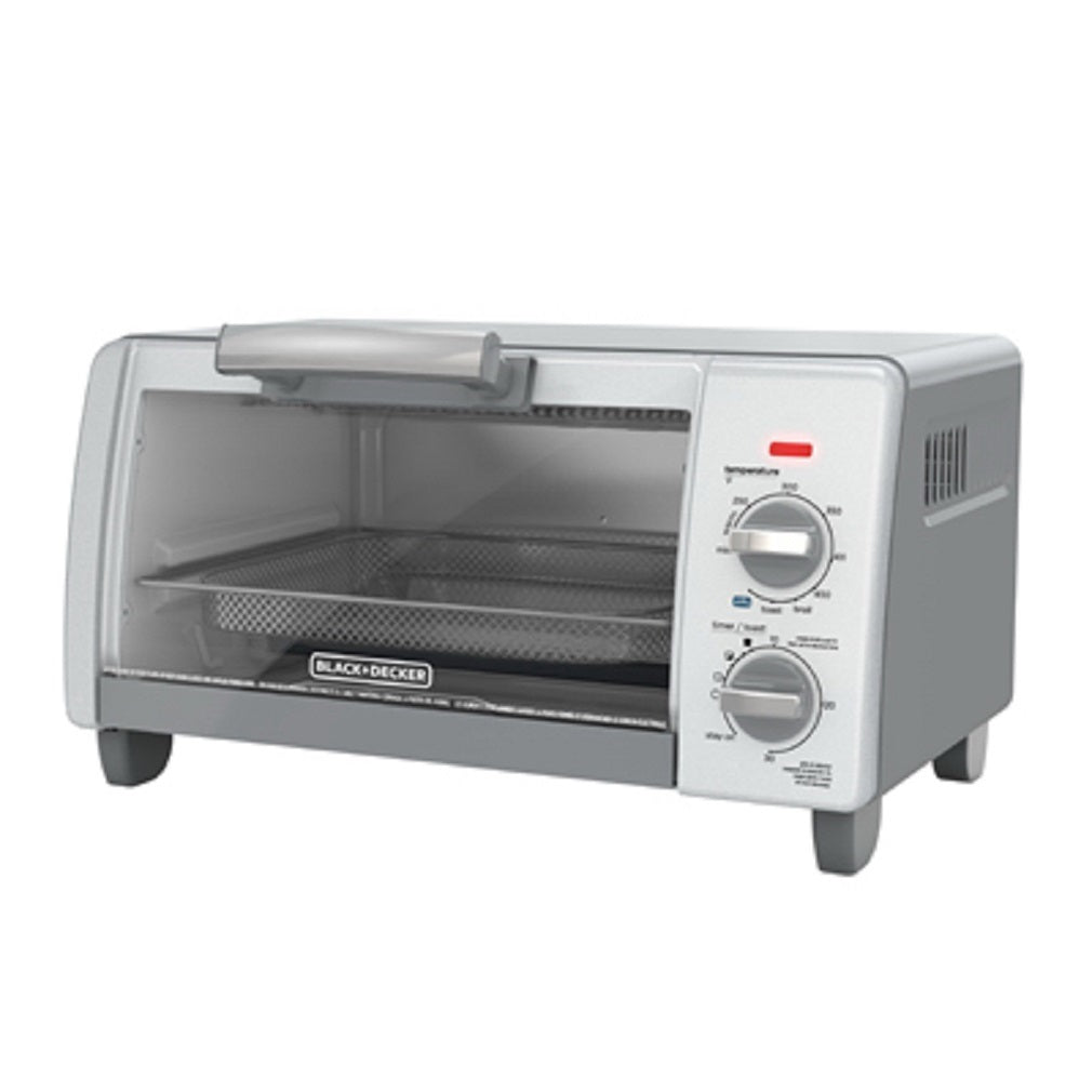BLACK+DECKER 4-Slice Air Fry Toaster Oven - Crisp 'N Bake With Two Knobs, 5  Cooking Functions & Even Toast Technology for Bread, Pizza & More