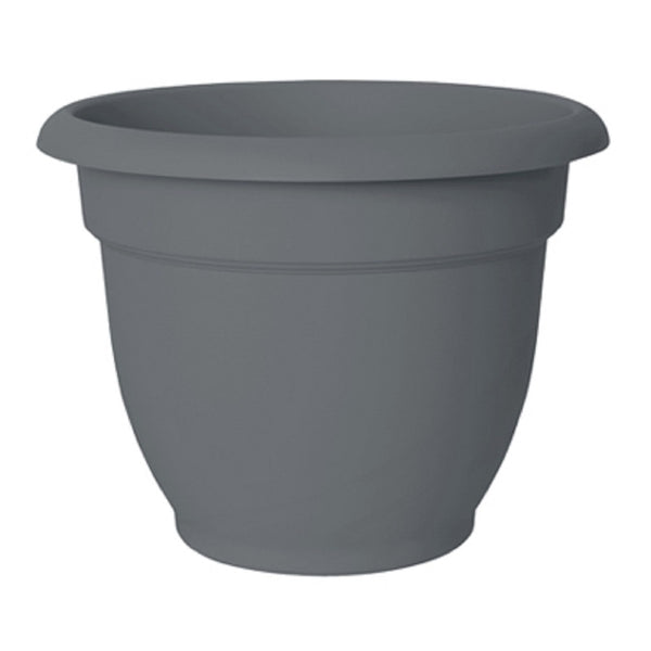 Bloem AP10908 Ariana Bell Shaped Planter, Charcoal, 10 Inch