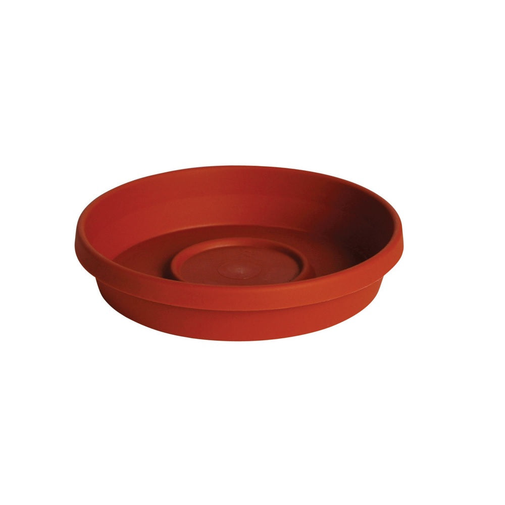 Bloem 20-51008C TerraTray Round Plant Saucer, Terracotta Clay