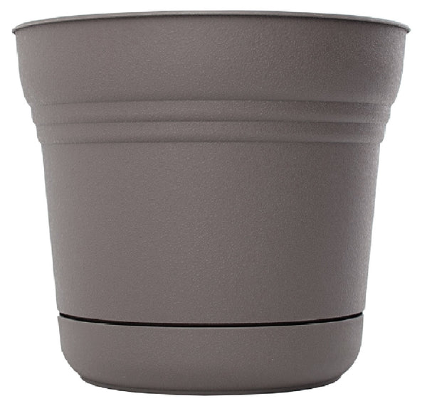 Bloem SP14908 Saturn Planter, 14 Inch, Charcoal, Plastic