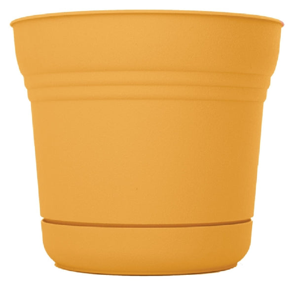 Bloem SP1223 Saturn Planter, Polyresin, Earthy Yellow, 12 Inch