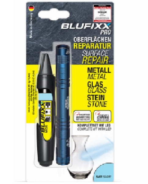 Blufixx DE-10.111.0000 Universal Metal UV Cure Glue Pen, Clear