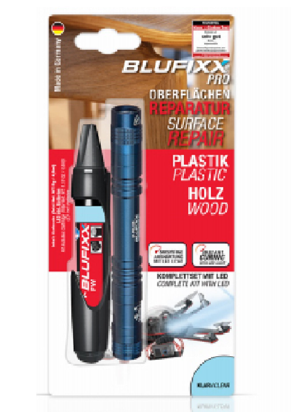 Blufixx DE-10.121.0000 Universal Metal UV Cure Glue Pen, White