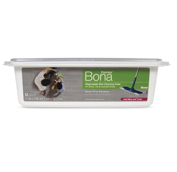 Bona AX0003576 Wet Cleaning Pads, Pack of 12