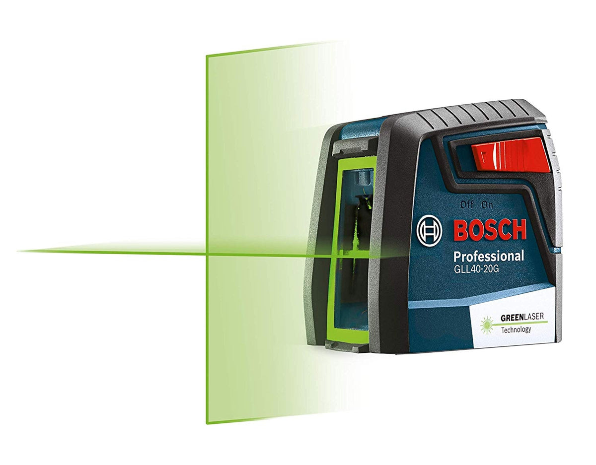 Bosch GLL40-20G Green-Beam Self-Leveling Cross Line Laser, 1.5 Volt