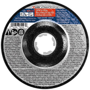 Bosch GWX27LM450 X-Lock Arbor Metal Grinding Abrasive Wheel, 4-1/2 Inch x 1/4 Inch