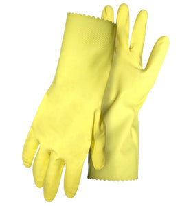 Boss 958J Lined Latex Glove, X-Large, Yellow