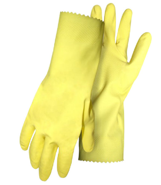 Boss 958J Lined Latex Glove, X-Large, Yellow
