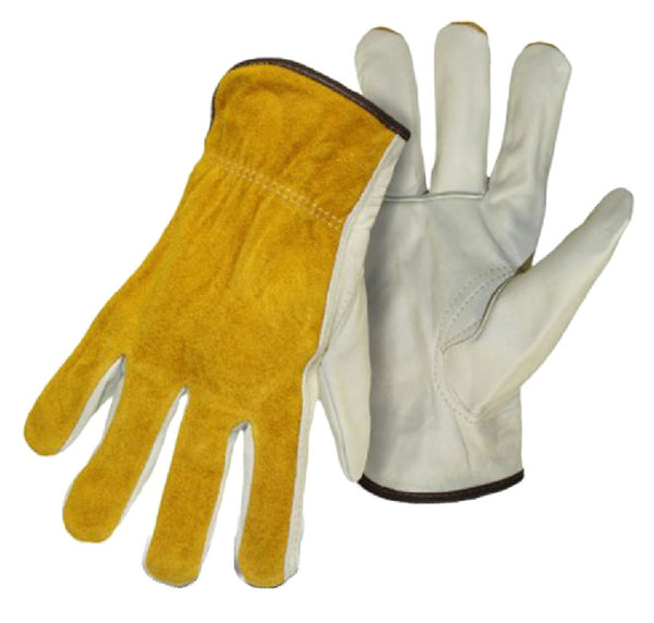 Boss 4062J Shirred Elastic Back Cuff Gloves, Leather
