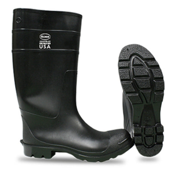 Boss 2KP396208 Knee Plain Toe Boot, #8 x 16 inch, Black