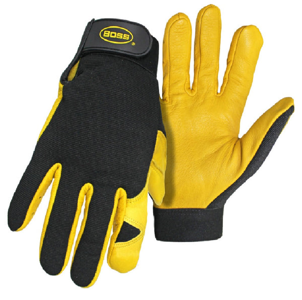 Boss 4087L Deerskin Palm with Spandex Back Glove, Large