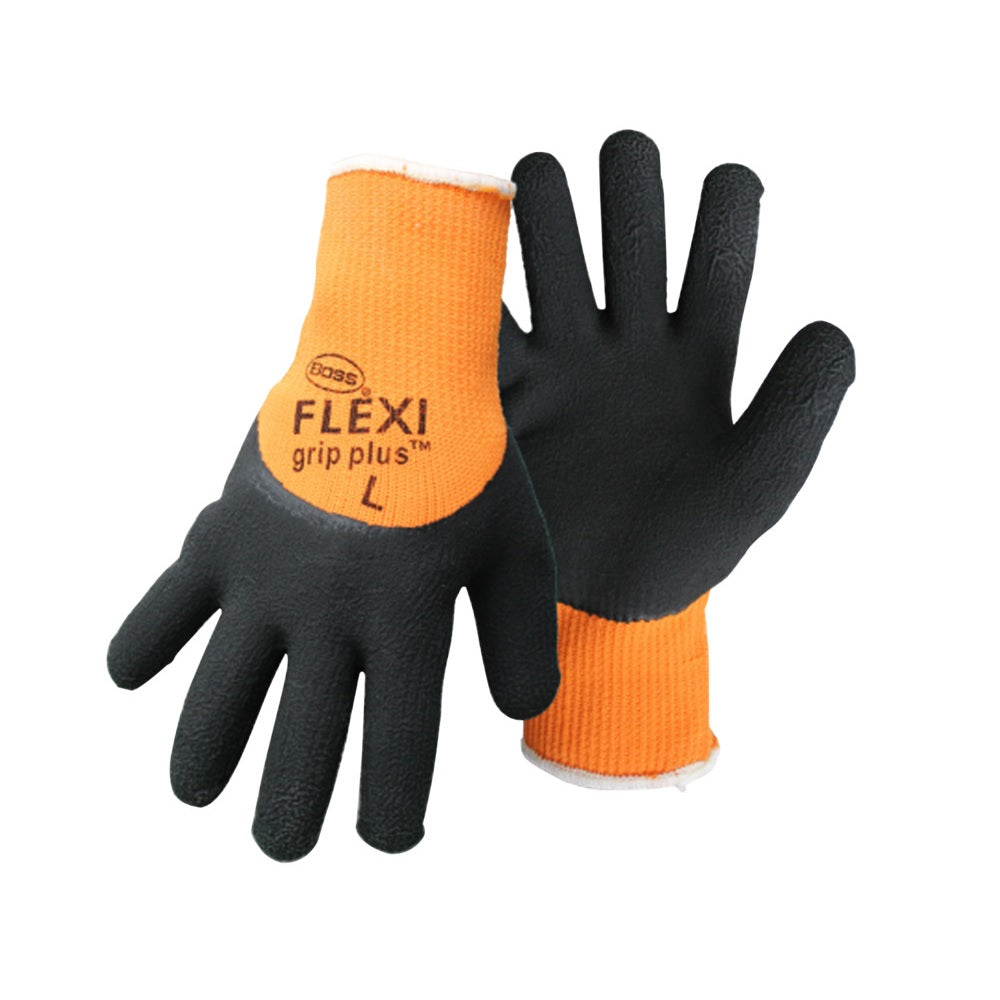 Boss 7842L Flexi Grip Plus Hi-vis Orange Gloves, Large