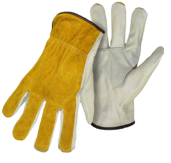Boss 4062L Shirred Elastic Back Cuff Gloves, Leather