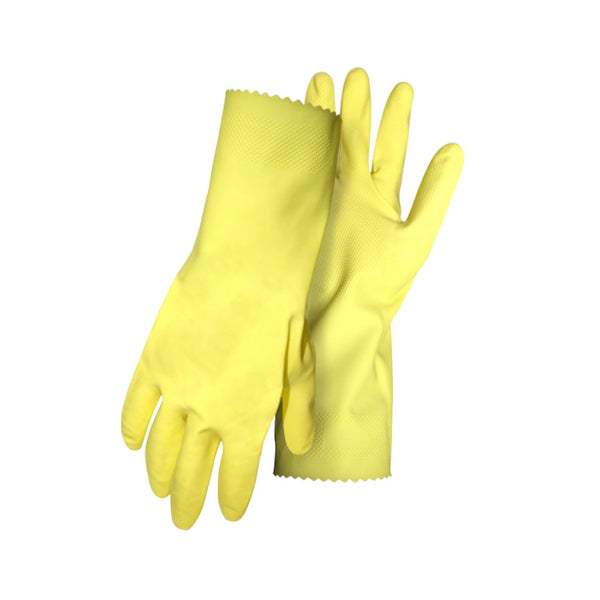 Boss 958M Flock Lined Yellow Latex Glove, Medium