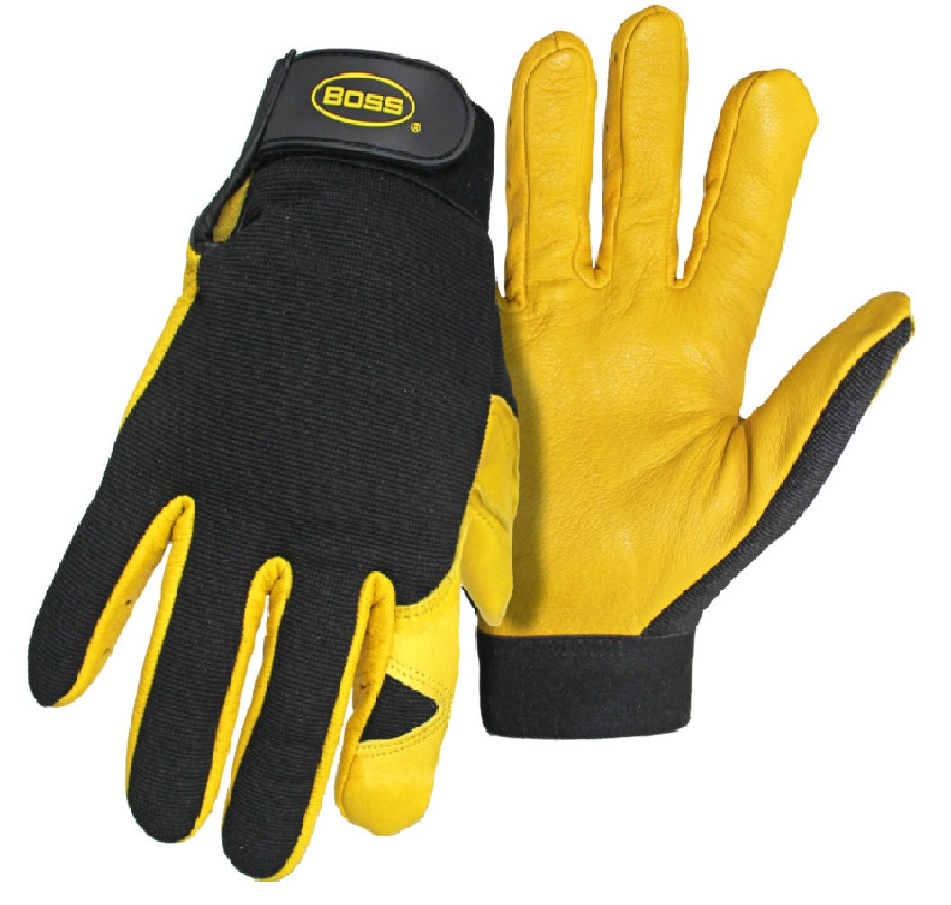 Boss 4087M Guard Deerskin Spandex Palm Glove, Medium