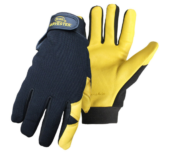 Boss 4187M Harvester Lined Deerskin Palm Gloves, Medium