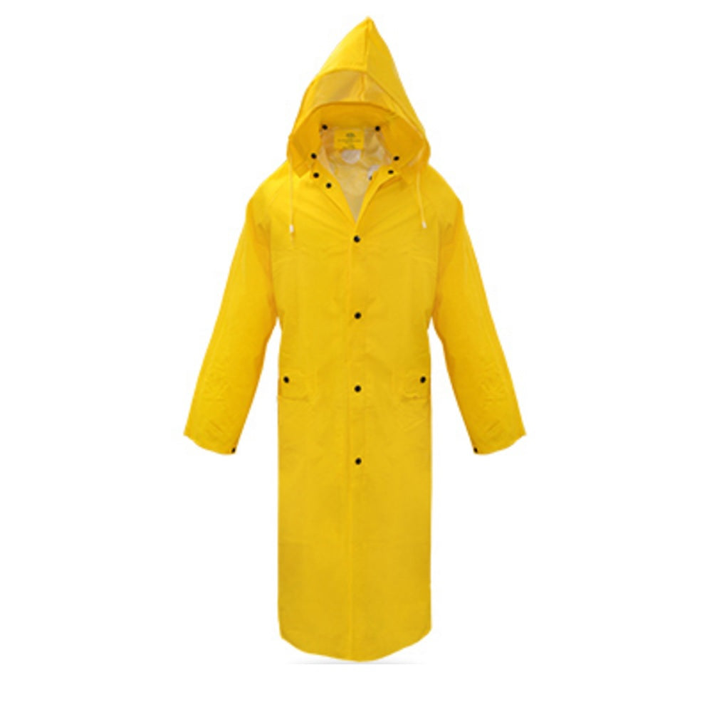 Boss 3PR8000YL Lined PVC Rain Jacket, Large, Yellow