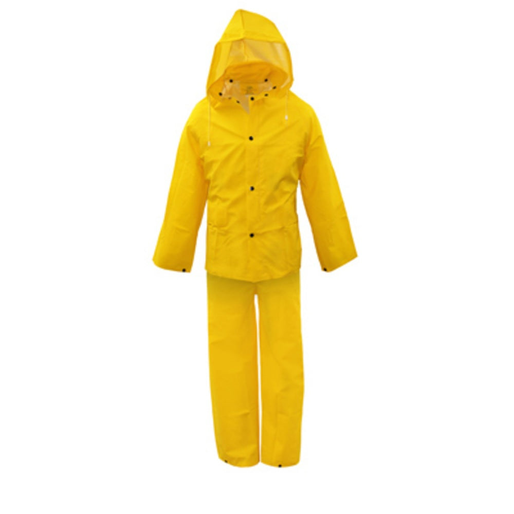 Boss 3PR0300YM PVC-Coated Polyester Rain Suit, Yellow