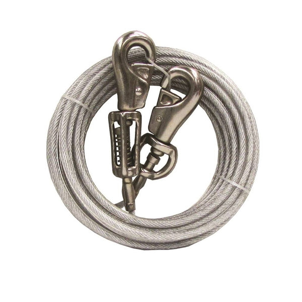 Boss Pet Q5730SPG99 PDQ Tie-Out With Spring, Silver