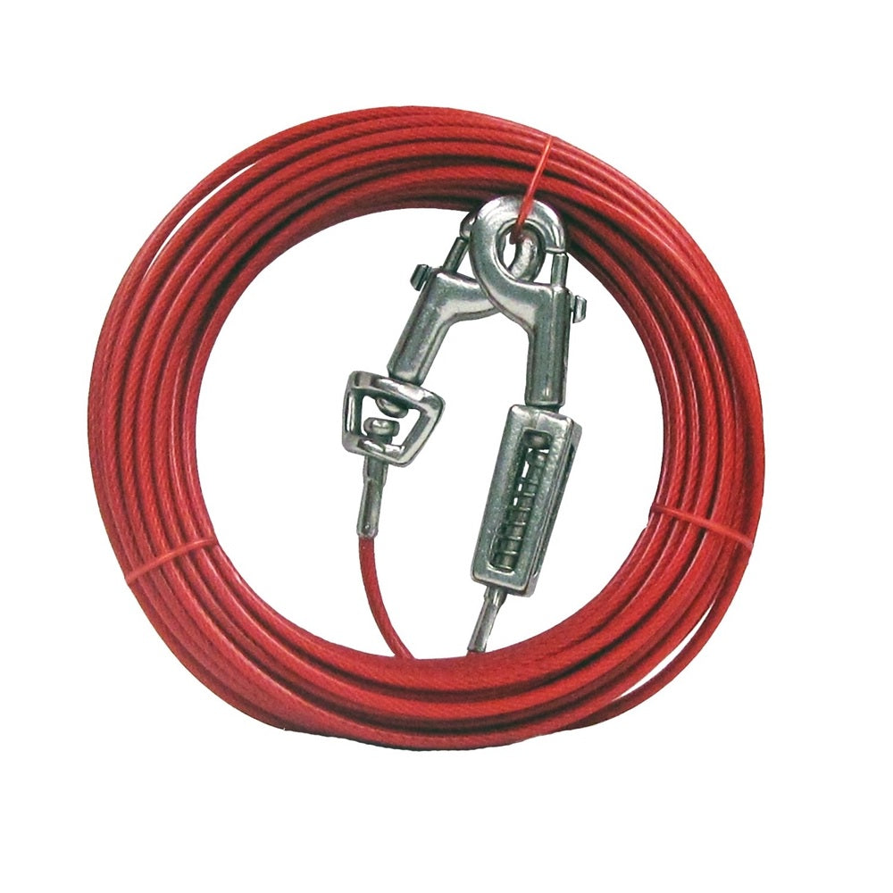 Boss Pet Q3540SPG99 PDQ Tie-Out With Spring, Red